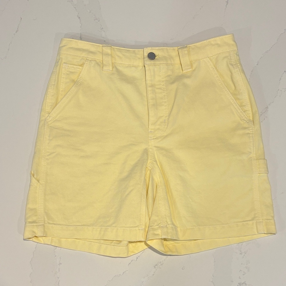 TNA Aritzia Light Yellow Lemonade Carpenter Shorts Size 4 - Picture 2 of 7